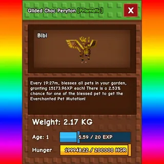 GILDED CHOC PERYTON | GROW A GARDEN