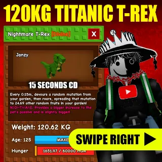 TITANIC NIGHTMARE T-REX | 120KG