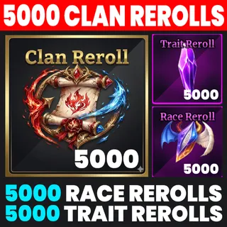 5000 CLAN REROLLS + RACE REROLLS + TRAIT REROLLS | SAILOR PIECE