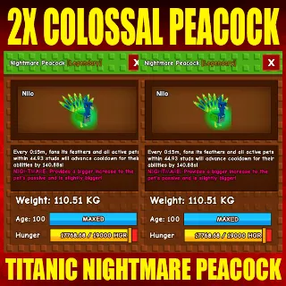 2X TITANIC NIGHTMARE PEACOCK 15S CD
