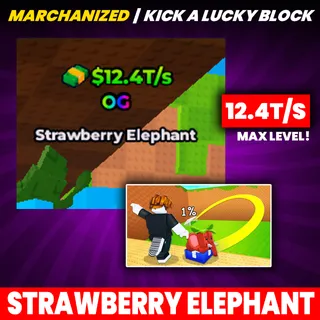 12.4T/s STRAWBERRY ELEPHANT | KICK A LUCKY BLOCK