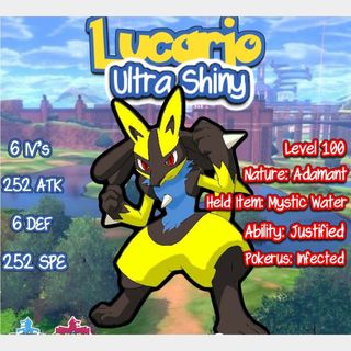 Lucario  SHINY BATTLE READY - Game Items - Gameflip