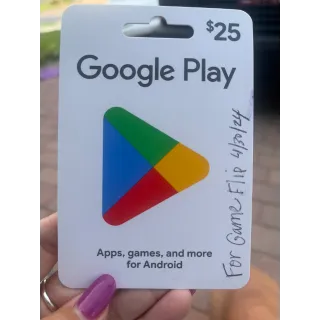 $25.00 Google Play