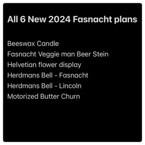 All 6 New Fasnacht Plans