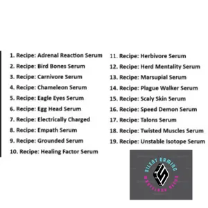 All 19 Serum Recipes