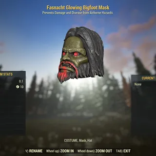 Rare Apparel | Fasnacht Glowing Bigfoot Mask |