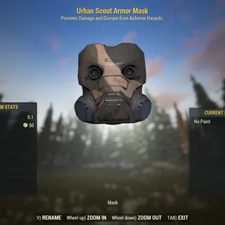 Rare Apparel | Reverse Urban Scout Armor Mask | Looks Like Forest Scout |