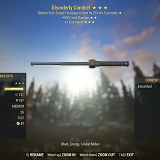 Survival | LVL 45 | Disorderly Conduct | ★ Suppressors  ★★ Crippling ★★★ Endurance |