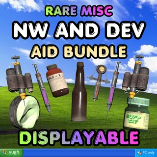 Rare Misc | NW DEV Aid Bundle x13 | Displayable | Calmex Silk, Resuscitation Kit, Detoxing Salve, Refreshing Beverage |