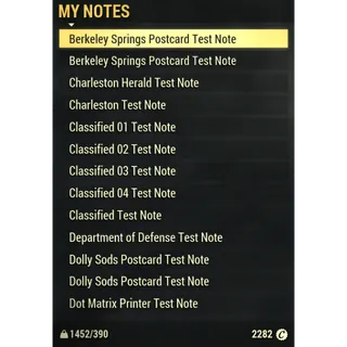 Rare Misc | All Test Notes and Dev Notes x54 | Displayable |