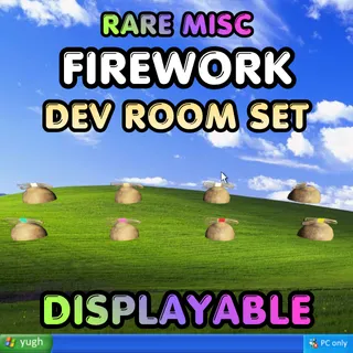 Rare Misc | DEV Firework Shell Bundle x8 | Displayable | Palm Gold, Silver Peony Blue, Green, Pink, Red, Yellow |