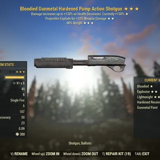 Missing Parts | LVL 45 | Pump Action Shotgun | ★ Bloodied ★★ Explosive ★★★ Lightweight |