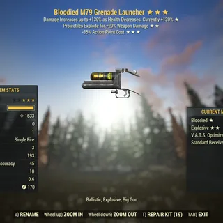 Missing Parts | LVL 50 | Compound Bow | ★ Bloodied ★★★ V.A.T.S. Optimized |
