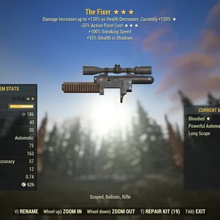 Missing Parts | LVL 50 | The Fixer | ★ Bloodied ★★ Rapid |