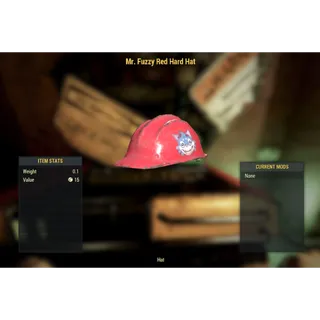 Dev Apparel | Mr. Fuzzy Red Hard Hat (Legacy) | 