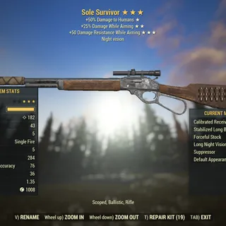 Survival | LVL 45 | Sole Survivor | ★ Assassin's ★★ Hitman's ★★★ Steadfast |