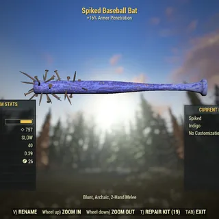 Rare Weapon | LVL 5-45 | Blue Baseball Bat |