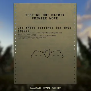 Dev Note | Dot Matrix Printer Test Note | Displayable |