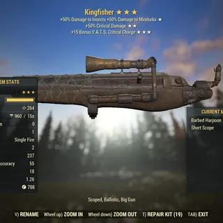 Survival | LVL 50 | Kingfisher | ★ Exterminator's ★★ Vital ★★★ Lucky |