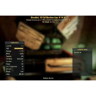 Rare Weapon | LVL 50 | Invisible | .50 Cal | ★ Bloodied ★★★ Weightless |
