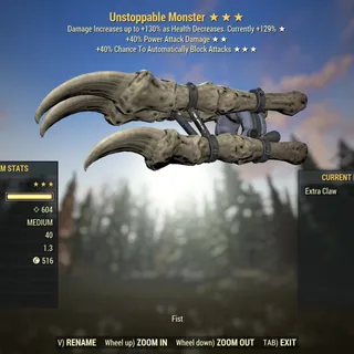 Survival | LVL 50 | Unstoppable Monster | ★ Bloodied ★★ Heavy Hitter's ★★★ Cavalier's |