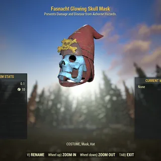 Rare Apparel | Fasnacht Glowing Skull Mask |