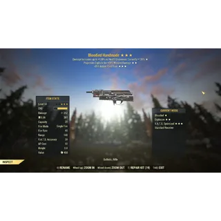 Missing Parts | LVL 50 | Handmade | ★ Bloodied ★★ Explosive ★★★ V.A.T.S. Optimized |