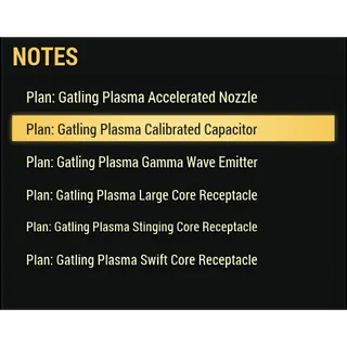 Plan | Gatling Plasma Set of 6 Plans + Mods |