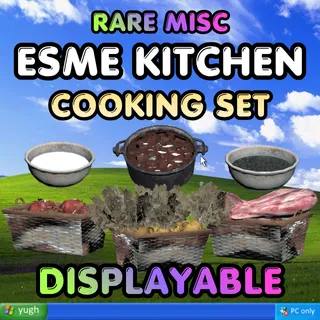 Rare Misc | Esme Kitchen Cooking Bundle x6 | Displayable | Carrots, Tatos, Venison, Pepper, Salt, Stew |