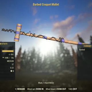 Dev Gun | LVL 50 | Blue Croquet Mallet |