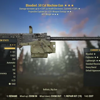Missing Parts | LVL 50 | .50 Cal | ★ Bloodied ★★ Explosive ★★★ Lightweight |