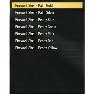 Rare Misc | Firework Shell Bundle of all 8 | Displayable |