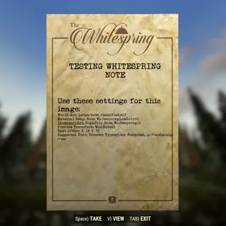 Dev Note | Garrahan Mining Test Note | Displayable |