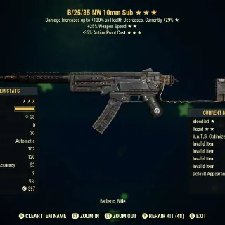 B/25/35  (Legacy) NW 10mm SMG (Full Invalid)