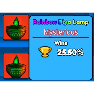 RAINBOW DIYA LAMP %25.50 WINS
