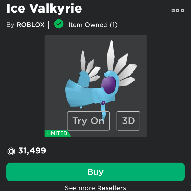 Collectibles Ice Valkyrie In Game Items Gameflip - ice valkyrie roblox