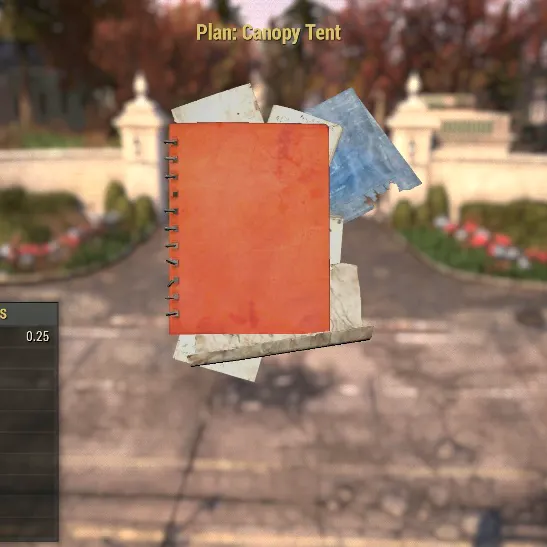 Plan | Canopy Tent New - Fallout 76 Game Items - Gameflip