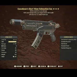 Weapon | EE25 10mm Submachine Gun