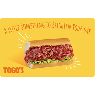 $50.00 USD TOGO'S Gift Cards 
