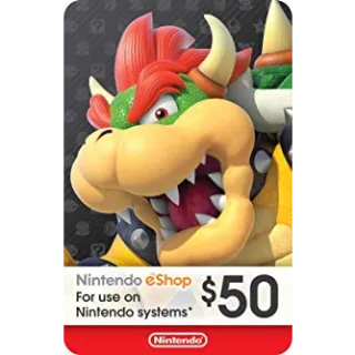 $50.00 Nintendo eShop