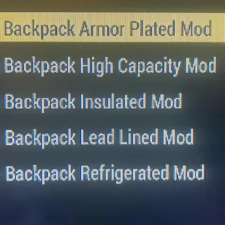 Backpack plan set