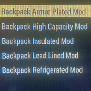Backpack plan set
