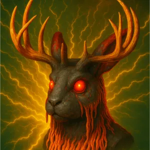 Glowing Jackalope mask