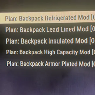 Backpack plan set