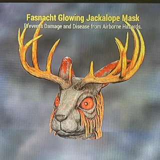 Glowing Jackalope Mask