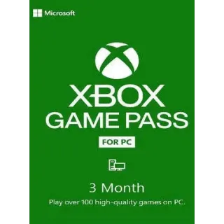 PC XBOX GAMEPASS 3 MONTHS