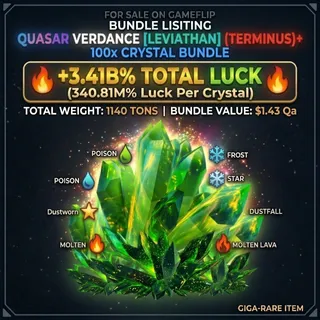 3.4B TOTAL LUCKS [340m x 100pcs] Crystal Luck! - MINE A MOUNTAIN