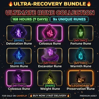[BUNDLE] 9x RUNES 500x MERGED 168HRS/7DAYS - MINE A MOUNTAIN