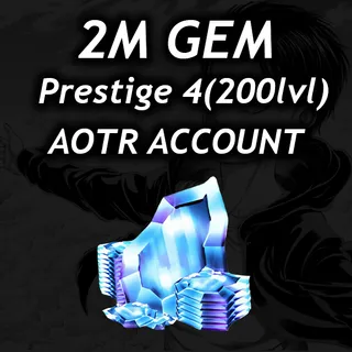 💎2M Gem 💎| | 🧣 AOTR 🕊️| |🌳Attack on Titan Revolution 🪽|⚔️AOTR Account⚔️|⭐Prestige 4 (200 Level)⭐