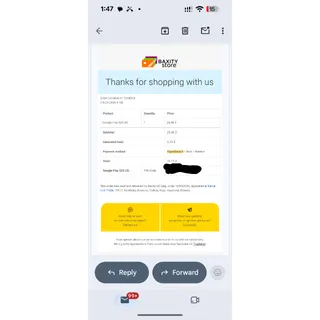 $25.00 USD Google Play